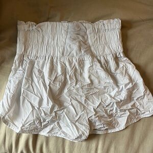 White High-Waisted Shorts